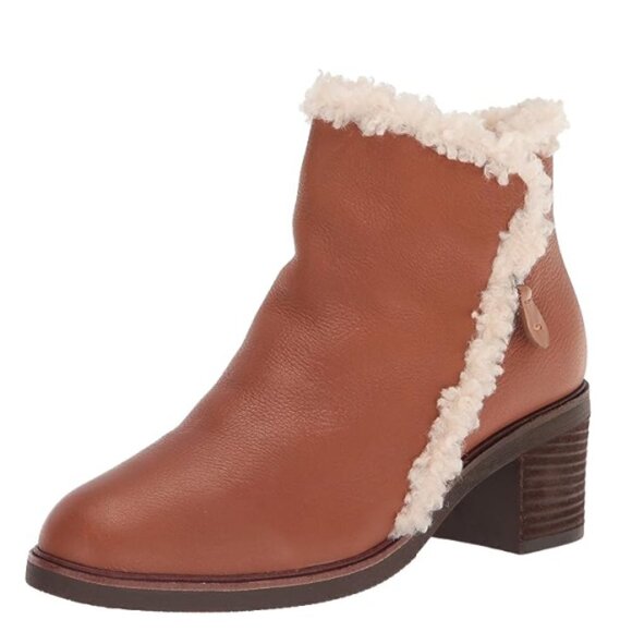 Gentle Souls by Kenneth Cole 'Best' 65mm Zip Cozy Ankle Boot, Cognac - Picture 7 of 7